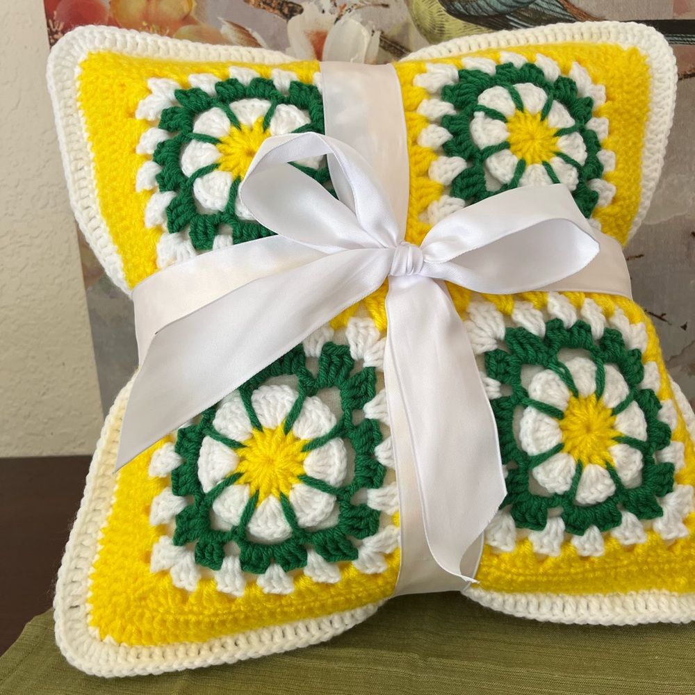 Decorative Pillows set of 2 Handmade Crochet